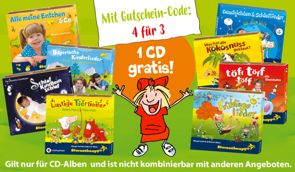 Mit Gutschein-Code 4 für 3 - 1 CD gratis!